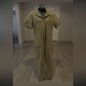 Green Short Sleeve Jumpsuit